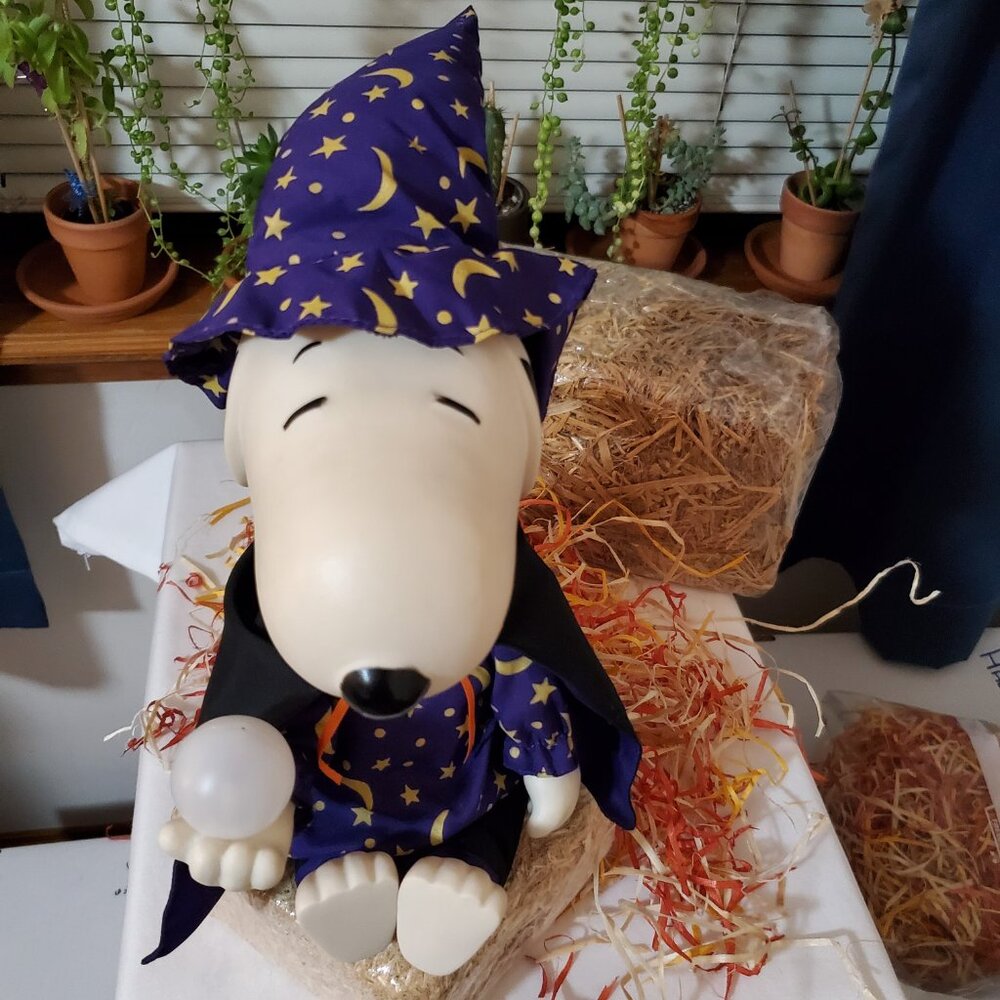 Peanuts Halloween Gemmy Dancing Snoopy Wizard Vintage 1997 in Original Box